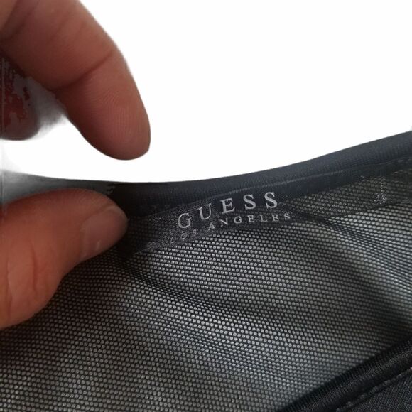 Guess Peplum mesh Black dress - Picture 11 of 12